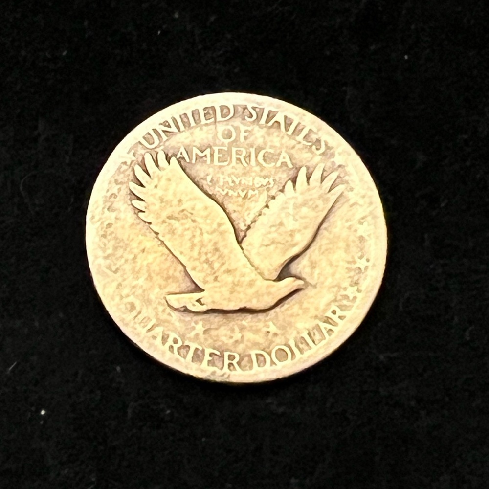 Vintage Standing Liberty Quarter Pendant - Silver Tone - Picture 4 of 4
